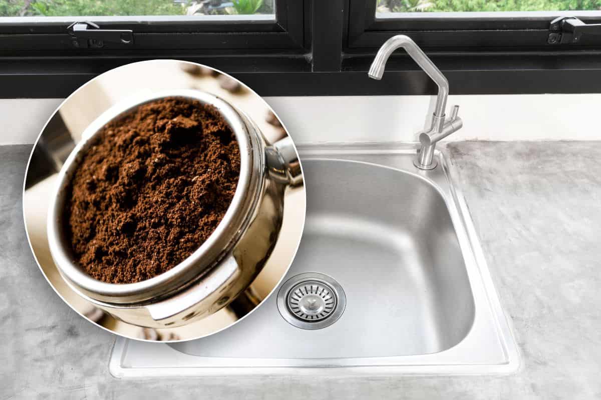 lavandino e fondi caffè
