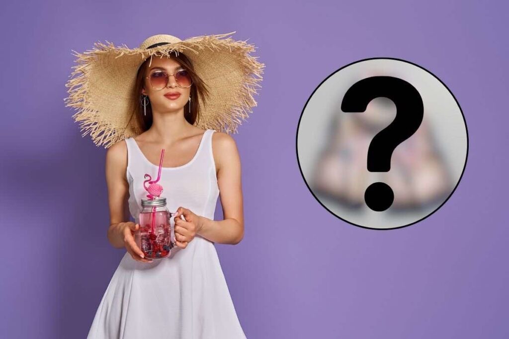 Donna con vestito bianco